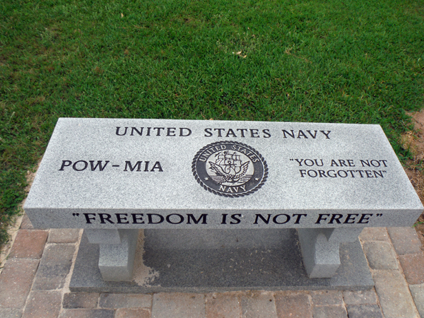 Freedom is Not Free -  U.S. Navy bench